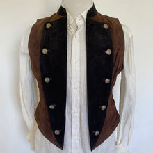 Load image into Gallery viewer, 1980s Vintage Suede Vest in Brown and Black Sz M - OOAK - Phoenix Menswear