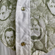 Load image into Gallery viewer, 1980&#39;s Vintage Western L/S Shirt Presidents Print Quilted Snaps White Green Sz XL - OOAK - Phoenix Menswear