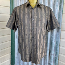 Load image into Gallery viewer, 1980&#39;s Vintage Yves Saint Laurent S/S Shirt Brown Gold Sz L - OOAK - Phoenix Menswear