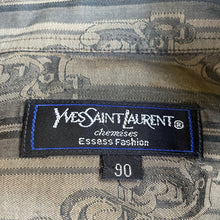 Load image into Gallery viewer, 1980&#39;s Vintage Yves Saint Laurent S/S Shirt Brown Gold Sz L - OOAK - Phoenix Menswear