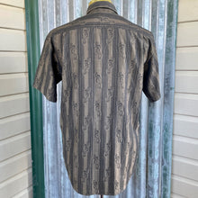 Load image into Gallery viewer, 1980&#39;s Vintage Yves Saint Laurent S/S Shirt Brown Gold Sz L - OOAK - Phoenix Menswear