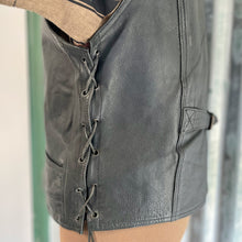 Load image into Gallery viewer, 1990&#39;s Black Rose Heavy Vintage Black Leather Biker&#39;s Vest Sz XL - OOAK - Phoenix Menswear