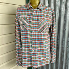 Load image into Gallery viewer, 1990&#39;s Diesel Check Red Turquoise Yellow L/S Shirt Button Down Cotton Sz XL - OOAK - Phoenix Menswear