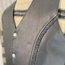 Load image into Gallery viewer, 1990&#39;s Heavy Vintage Black Leather Biker&#39;s Vest Sz M - OOAK - Phoenix Menswear
