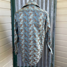 Load image into Gallery viewer, 1990&#39;s Men&#39;s Paisley Brown Blue Print L/S Shirt Sz M - OOAK - Phoenix Menswear