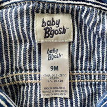 Load image into Gallery viewer, 1990&#39;s Pinstripe Blue Denim Vintage Kid&#39;s Oshkosh Short Sleeve Babygrow Sz 9 Months - OOAK - Phoenix Menswear