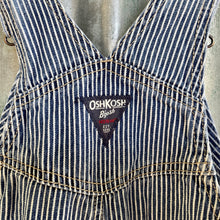 Load image into Gallery viewer, 1990&#39;s Pinstripe Oshkosh Vintage Kid&#39;s Blue Denim Long Overalls Sz 3T - OOAK - Phoenix Menswear