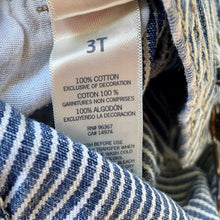 Load image into Gallery viewer, 1990&#39;s Pinstripe Oshkosh Vintage Kid&#39;s Blue Denim Long Overalls Sz 3T - OOAK - Phoenix Menswear