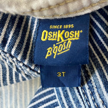 Load image into Gallery viewer, 1990&#39;s Pinstripe Oshkosh Vintage Kid&#39;s Blue Denim Long Overalls Sz 3T - OOAK - Phoenix Menswear