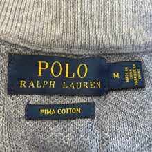 Load image into Gallery viewer, 1990&#39;s Polo Ralph Lauren Vintage Cotton Jumper Pale Blue Pullover Zip Sz M - OOAK - Phoenix Menswear
