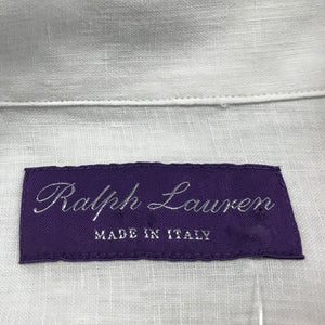 1990's Ralph Lauren Purple Label White Linen L/S Shirt Sz XXL - OOAK - Phoenix Menswear