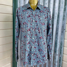 Load image into Gallery viewer, 1990&#39;s Scotch &amp; Soda Red Blue White Feather Design Amsterdam L/S Sz XL - OOAK - Phoenix Menswear