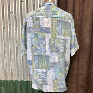 1990's Vintage Abstract Pastel S/S Shirt Sz XXL - OOAK - Phoenix Menswear