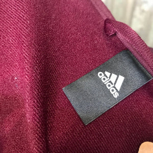 1990's Vintage Adidas Burgundy Black Track Top Light Jacket Sz S - OOAK - Phoenix Menswear