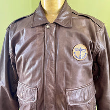 Load image into Gallery viewer, 1990&#39;s Vintage Aviator Bomber Leather Jacket Soft Brown Boeing Sz L - OOAK - Phoenix Menswear