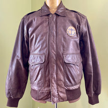 Load image into Gallery viewer, 1990&#39;s Vintage Aviator Bomber Leather Jacket Soft Brown Boeing Sz L - OOAK - Phoenix Menswear