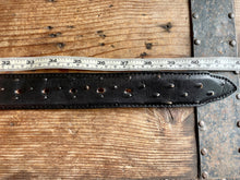 Load image into Gallery viewer, 1990&#39;s Vintage Black Leather Faux Ostrich Belt Sz M - OOAK - Phoenix Menswear