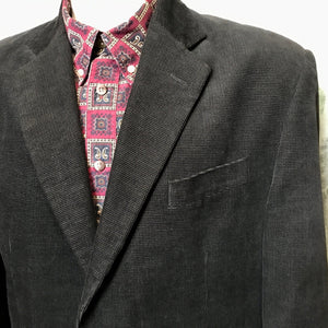 1990's Vintage Black Velvet Blazer Sz XXL - OOAK - Phoenix Menswear