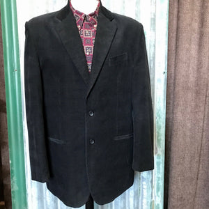 1990's Vintage Black Velvet Blazer Sz XXL - OOAK - Phoenix Menswear