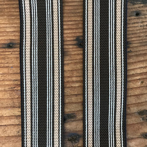 1990's Vintage Braces Suspenders - Brown Stripe - OOAK - Phoenix Menswear