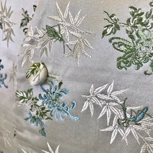 Load image into Gallery viewer, 1990&#39;s Vintage Brocade Vest Pale Blue Green White Floral Grasshopper Sz M - New - OOAK - Phoenix Menswear