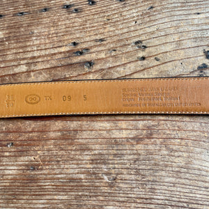 1990's Vintage Brown Lizard Leather Belt Sz M - OOAK - Phoenix Menswear