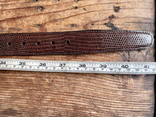 Load image into Gallery viewer, 1990&#39;s Vintage Brown Lizard Leather Belt Sz M - OOAK - Phoenix Menswear