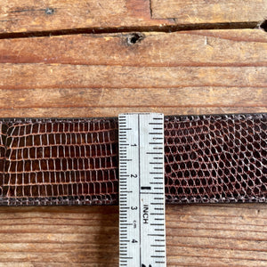 1990's Vintage Brown Lizard Leather Belt Sz M - OOAK - Phoenix Menswear