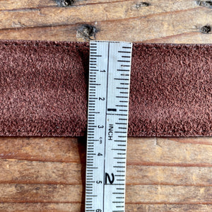 1990's Vintage Brown Suede Belt Removable Brass Buckle Sz M - OOAK - Phoenix Menswear