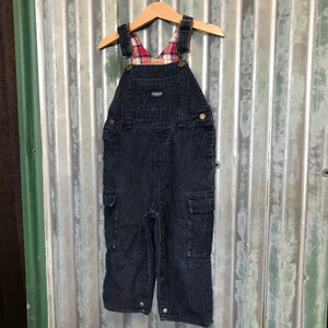 1990's Vintage Children's Oshkosh Blue Corduroy Overalls Sz 24 Months - OOAK - Phoenix Menswear