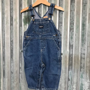 1990's Vintage Children's Oshkosh Denim Overalls Sz 12 Months - OOAK - Phoenix Menswear