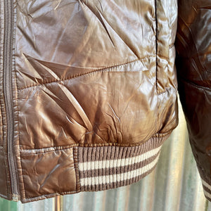 1990's Vintage Converse Bomber Jacket Brown Sz L - OOAK - Phoenix Menswear