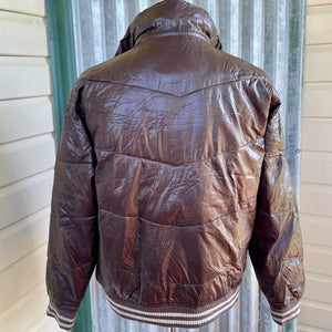 1990's Vintage Converse Bomber Jacket Brown Sz L - OOAK - Phoenix Menswear