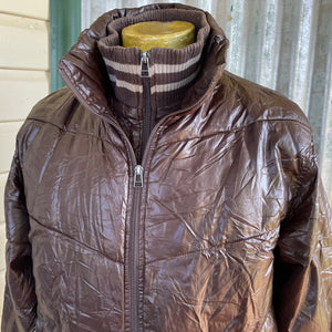 1990's Vintage Converse Bomber Jacket Brown Sz L - OOAK - Phoenix Menswear