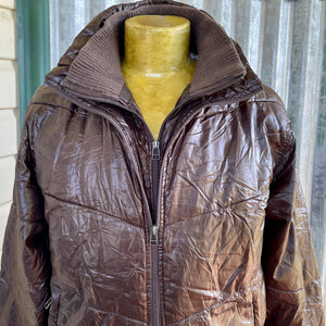 1990's Vintage Converse Bomber Jacket Brown Sz L - OOAK - Phoenix Menswear