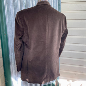 1990s Vintage Corduroy Blazer Chocolate Brown Sz XL Long - OOAK - Phoenix Menswear