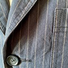 Load image into Gallery viewer, 1990&#39;s Vintage Cotton Navy Pinstripe Blazer Sz M - OOAK - Phoenix Menswear