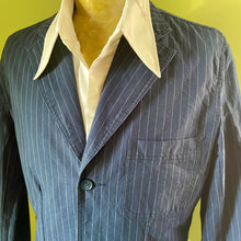 Load image into Gallery viewer, 1990&#39;s Vintage Cotton Navy Pinstripe Blazer Sz M - OOAK - Phoenix Menswear