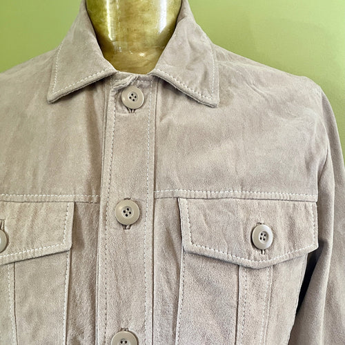 1990's Vintage Cream Suede Blazer Jacket Sz L - OOAK - Phoenix Menswear