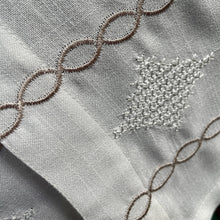 Load image into Gallery viewer, 1990&#39;s Vintage Daniel Hechter White Embroidered Brown S/S Soft Linen Blend Shirt Sz M - OOAK - Phoenix Menswear