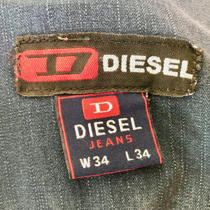 1990's Vintage Diesel Denim Jacket Blue Sz L - OOAK - Phoenix Menswear
