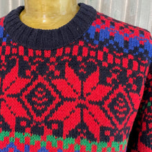 Load image into Gallery viewer, 1990&#39;s Vintage Eddie Bauer Jumper Red Black Blue Green Wool Blend Made in USA Sz XL - OOAK - Phoenix Menswear