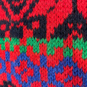 1990's Vintage Eddie Bauer Jumper Red Black Blue Green Wool Blend Made in USA Sz XL - OOAK - Phoenix Menswear