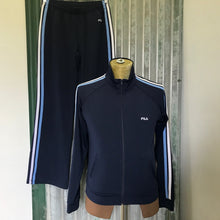 Load image into Gallery viewer, 1990&#39;s Vintage Fila Track Suit Top and Bottom Navy Sz S - OOAK - Phoenix Menswear