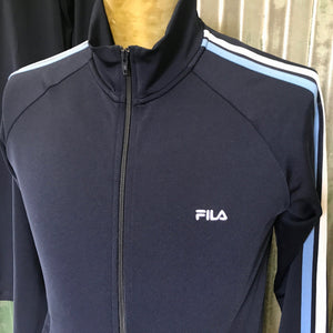 1990's Vintage Fila Track Suit Top and Bottom Navy Sz S - OOAK - Phoenix Menswear