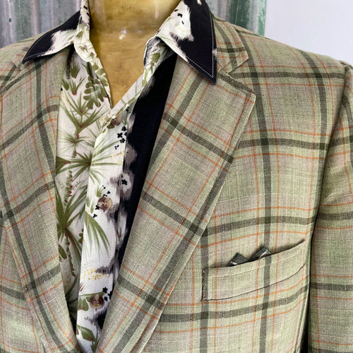 1990's Vintage Green Check Retro Blazer Sz M - OOAK - Phoenix Menswear
