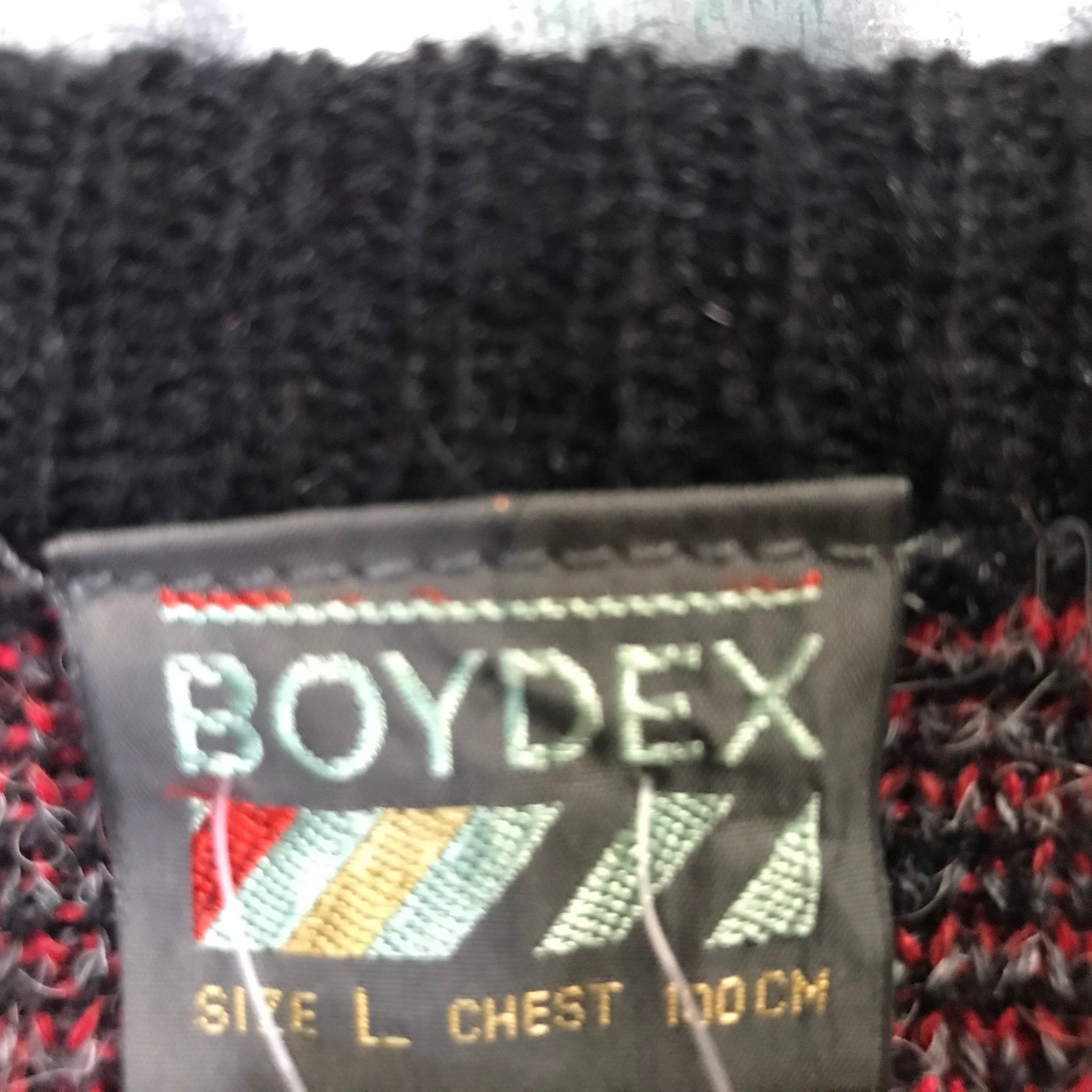Grey and sales red jumper
