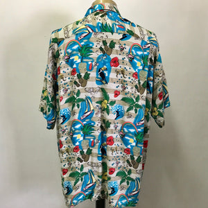 1990's Vintage Hawaiian S/S Shirt Toucan Pineapple Sz XL - OOAK - Phoenix Menswear