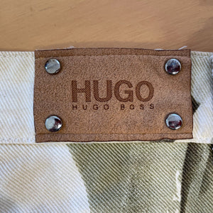 1990's Vintage Hugo Boss Camouflage Trousers Green White Sz 36 - OOAK - Phoenix Menswear