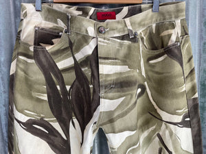 1990's Vintage Hugo Boss Camouflage Trousers Green White Sz 36 - OOAK - Phoenix Menswear